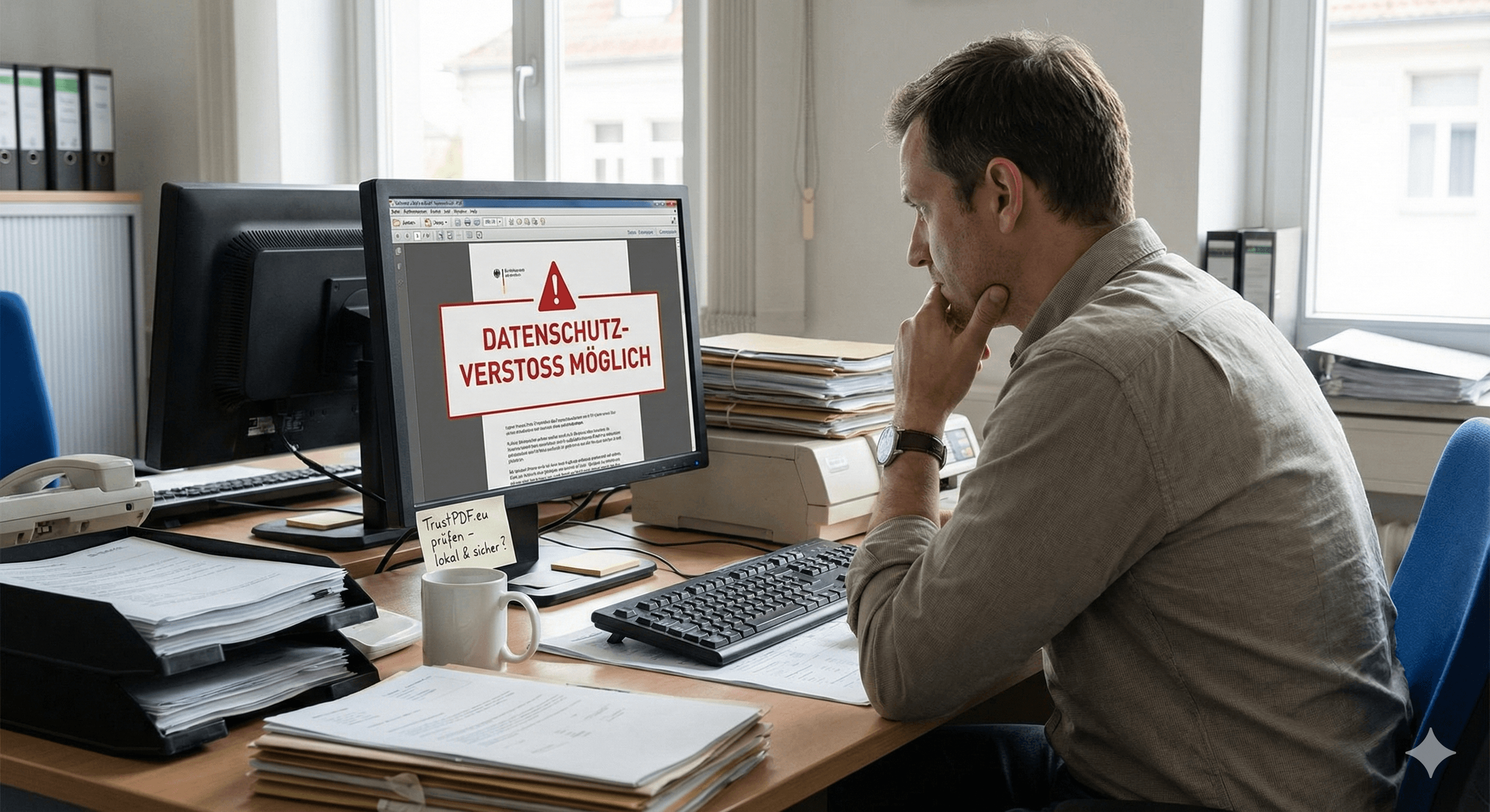 Data privacy warning